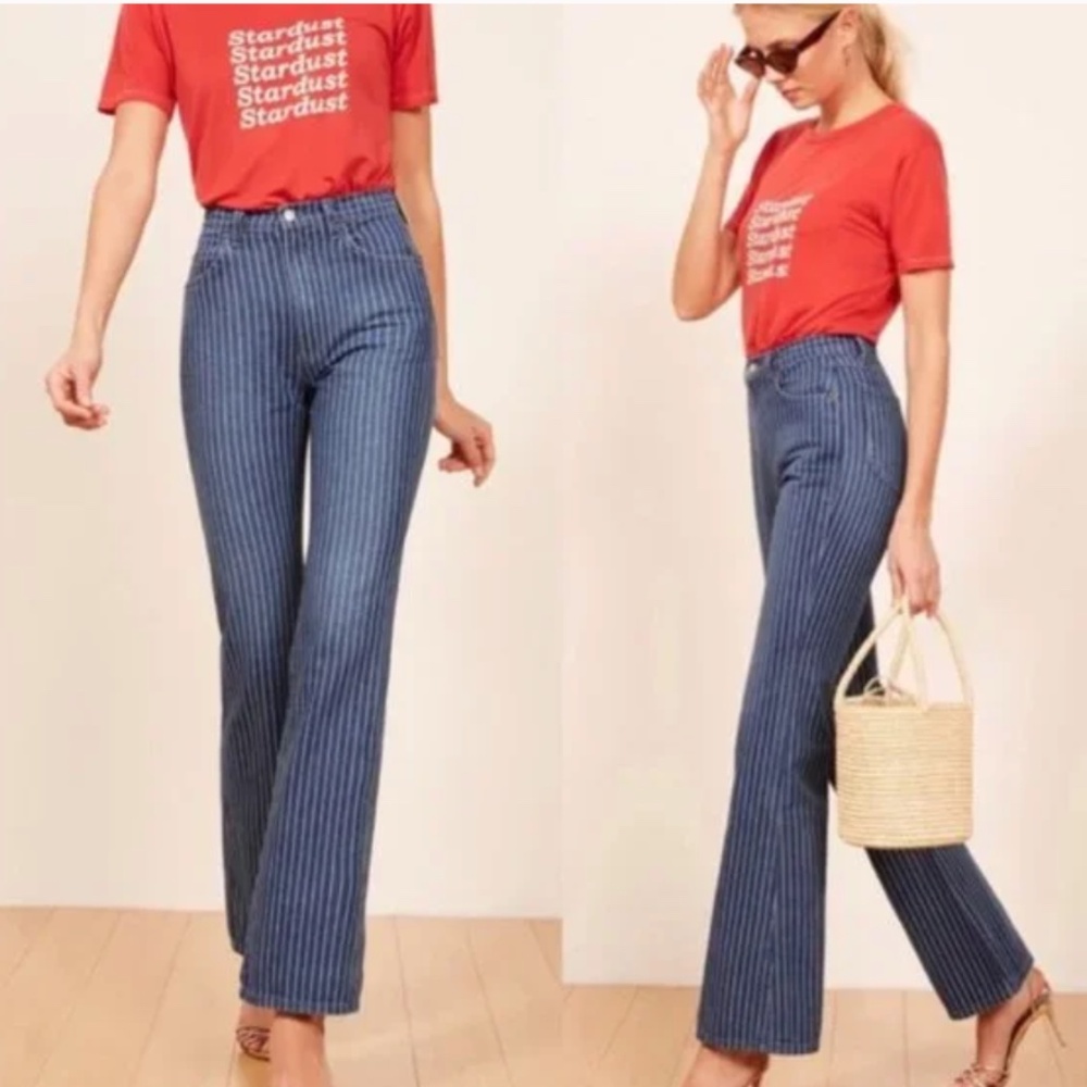 Reformation McGraw Jeans in Mesa Stripe sz 25